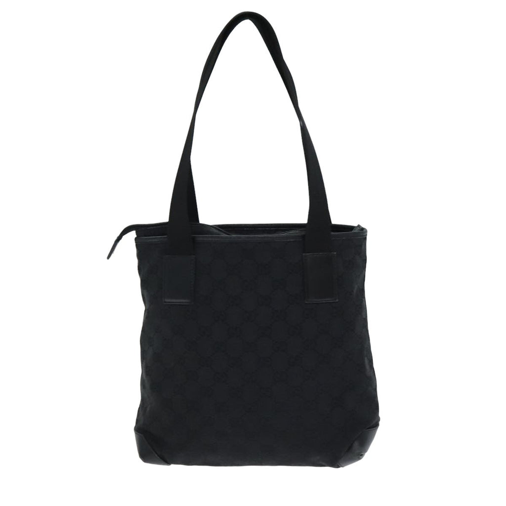 GUCCI GG Canvas Tote Bag Canvas Black 79649