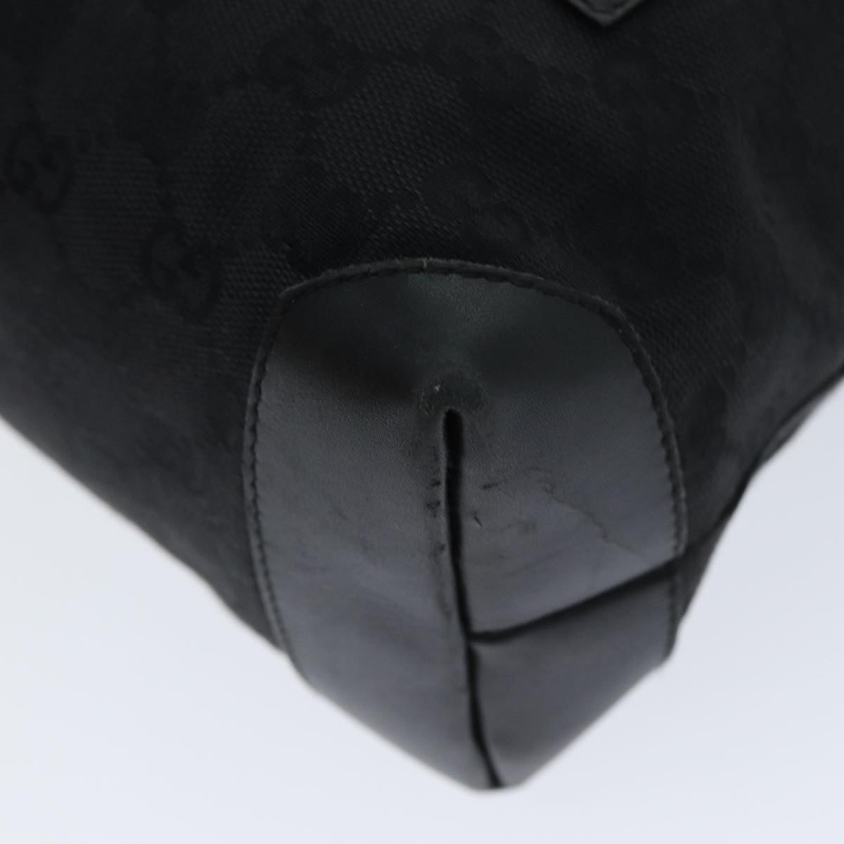 GUCCI GG Canvas Tote Bag Canvas Black 79649