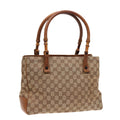 GUCCI GG Canvas Bamboo Hand Bag Beige 112526 79676