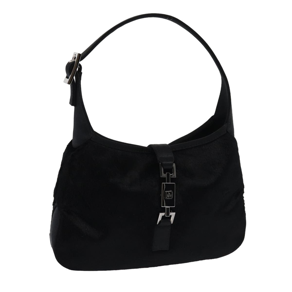 GUCCI Jackie Mini bag Hand Bag Satin Black 005 0775 79699