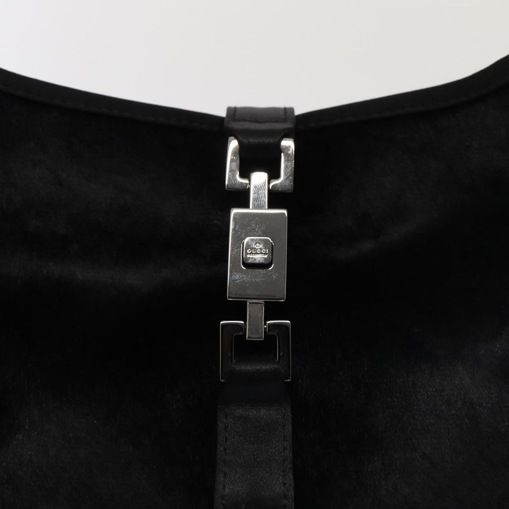 GUCCI Jackie Mini bag Hand Bag Satin Black 005 0775 79699