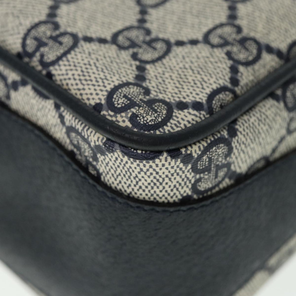 GUCCI GG Supreme Sherry Line Shoulder Bag PVC Navy Red 001 56 0860 79700