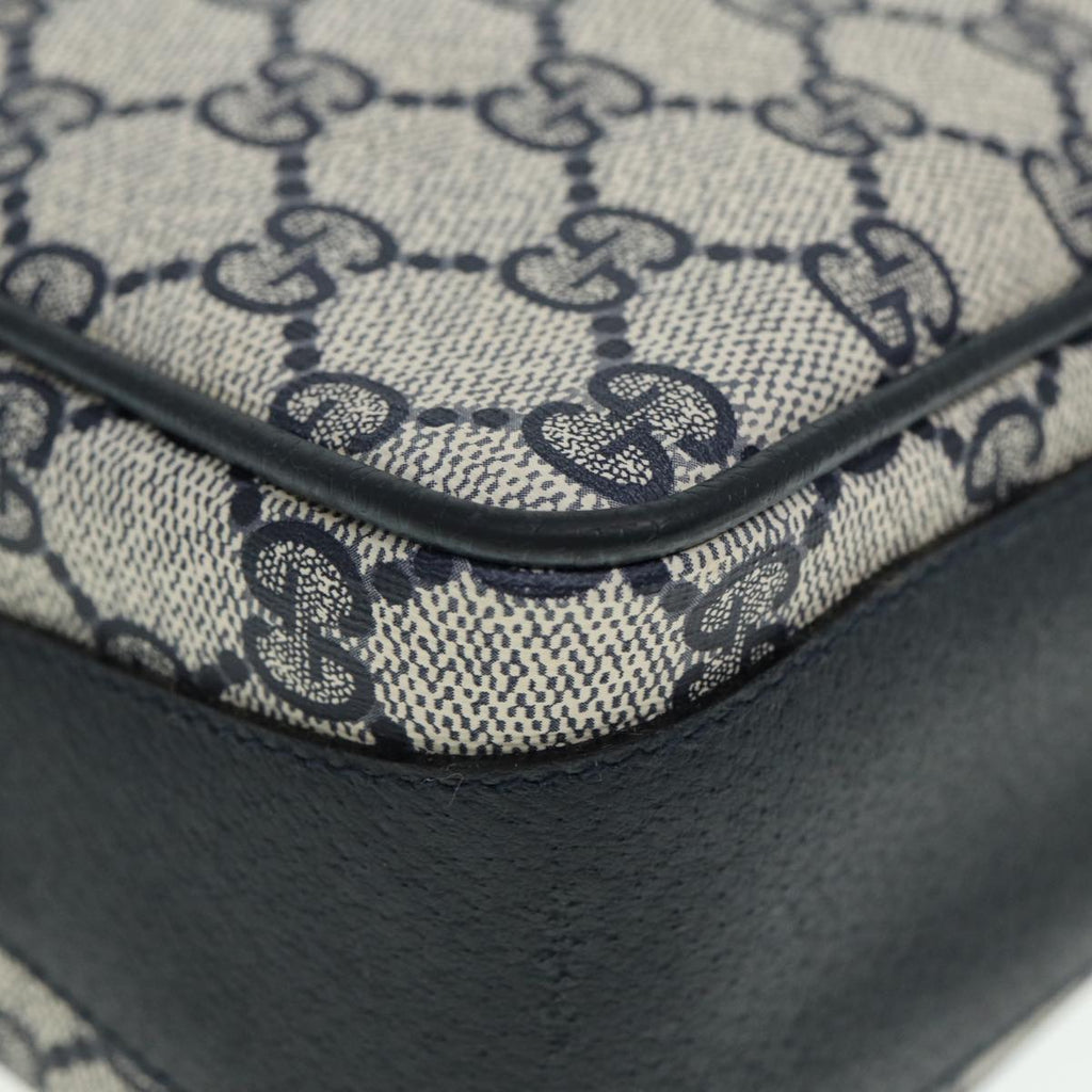GUCCI GG Supreme Sherry Line Shoulder Bag PVC Navy Red 001 56 0860 79700