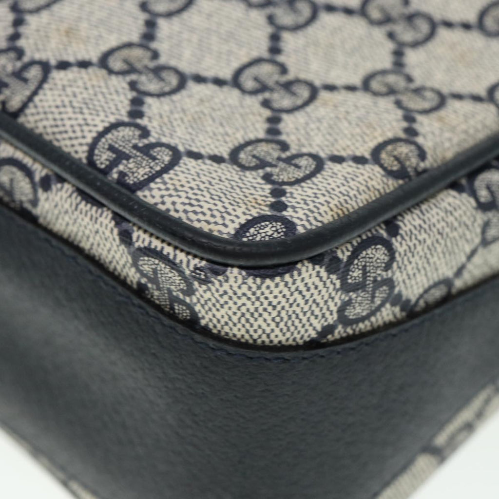 GUCCI GG Supreme Sherry Line Shoulder Bag PVC Navy Red 001 56 0860 79700