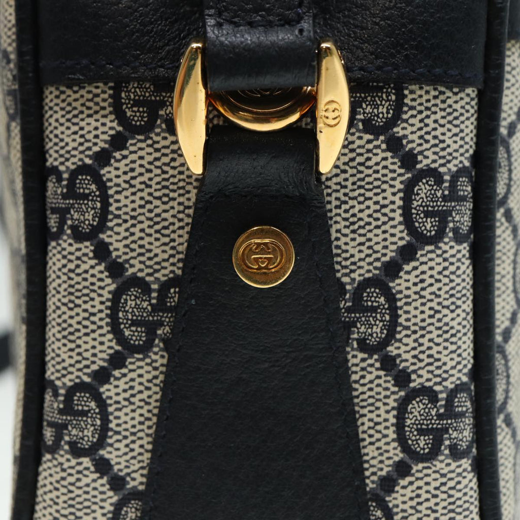 GUCCI GG Supreme Sherry Line Shoulder Bag PVC Navy Red 001 56 0860 79700