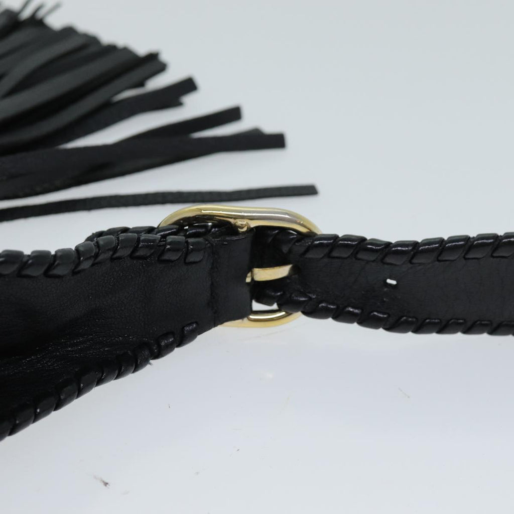 GUCCI Bamboo Jackie Shoulder Bag Leather Black 223929 79722