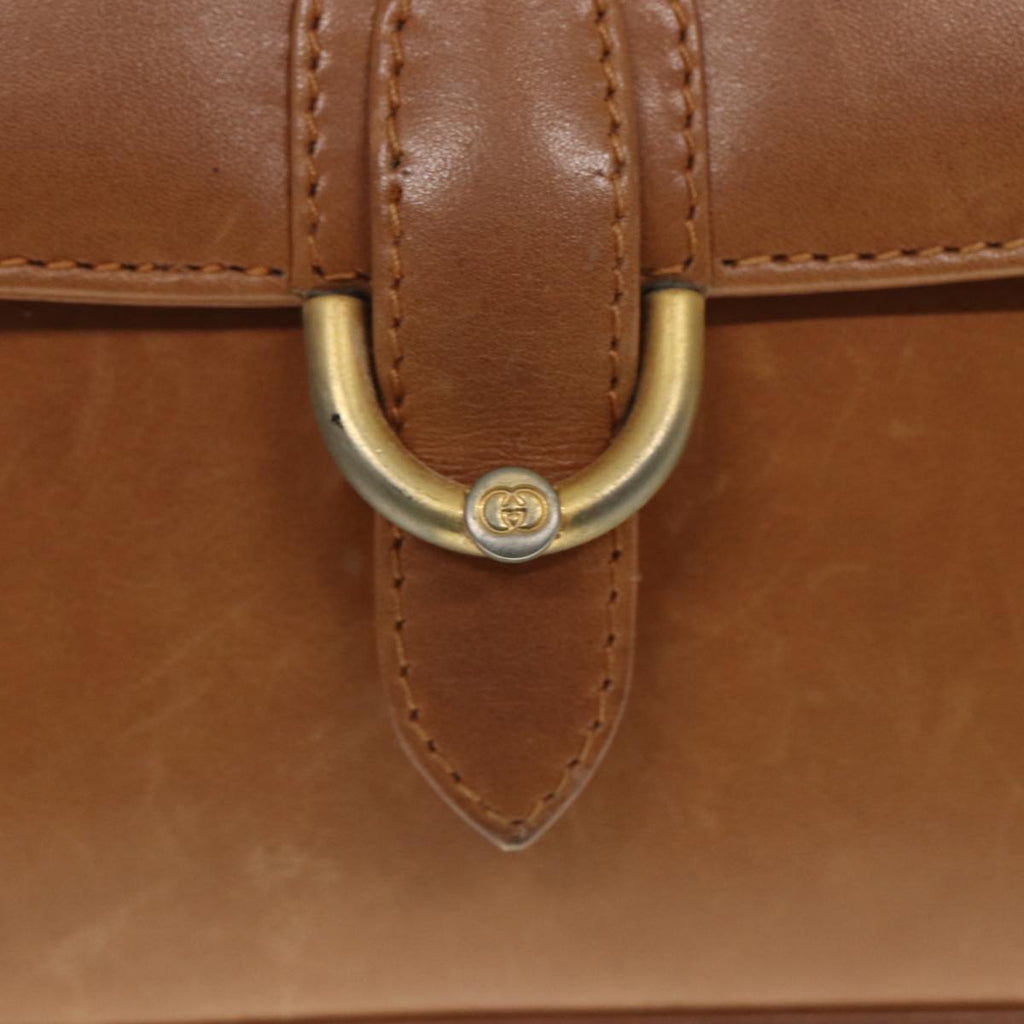 GUCCI Shoulder Bag Leather Brown 79733