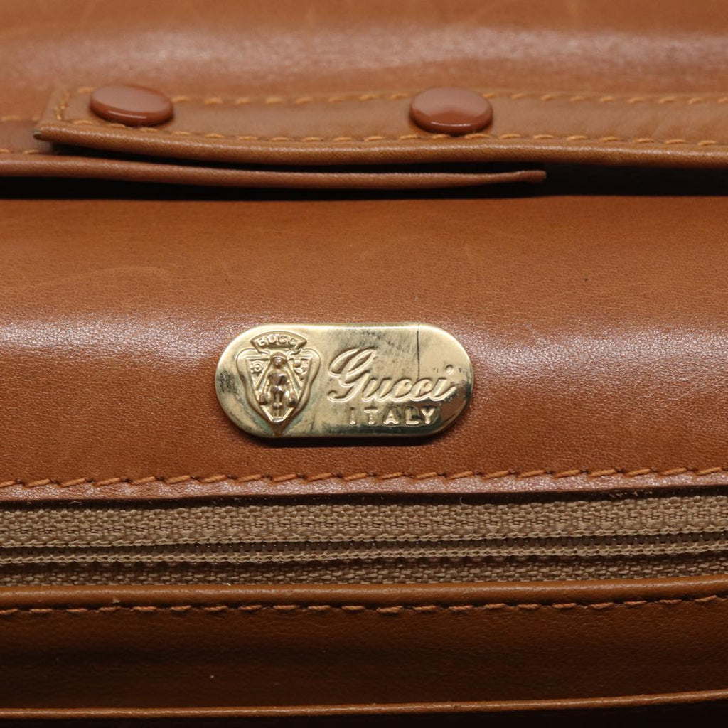GUCCI Shoulder Bag Leather Brown 79733