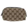 GUCCI GG Canvas Pouch Beige 29596 79742