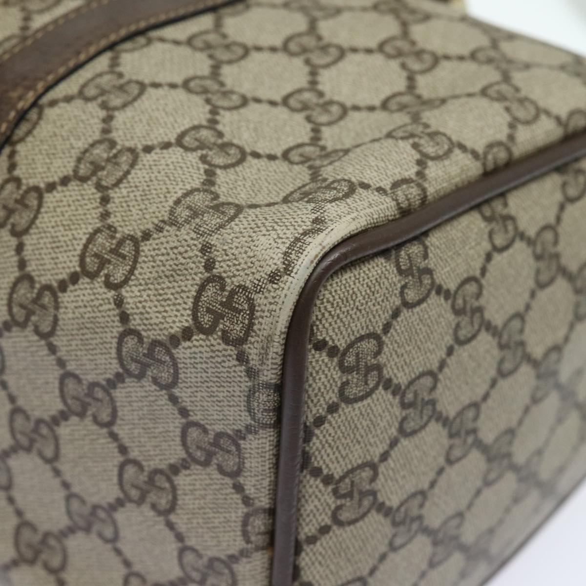GUCCI GG Supreme Web Sherry Line Boston Bag PVC Beige Red 40 02 007 79749