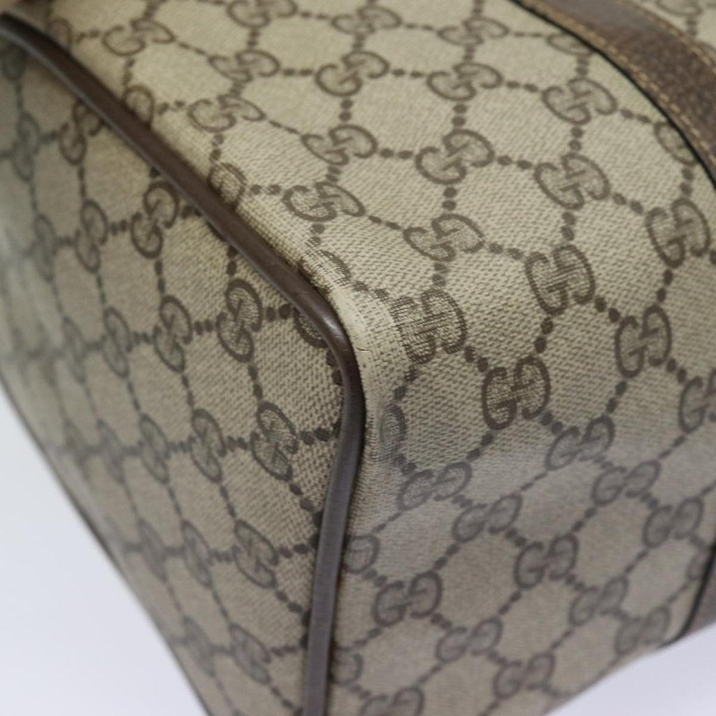 GUCCI GG Supreme Web Sherry Line Boston Bag PVC Beige Red 40 02 007 79749