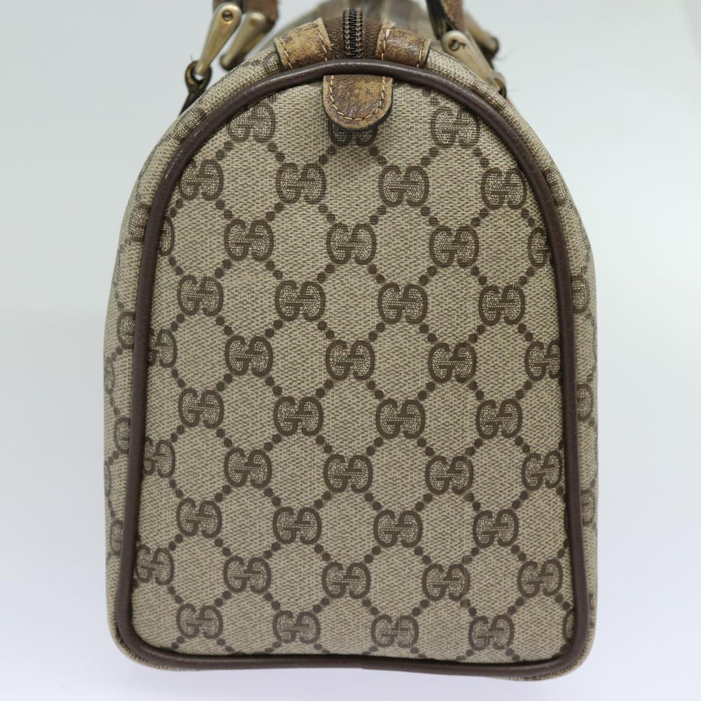GUCCI GG Supreme Web Sherry Line Boston Bag PVC Beige Red 40 02 007 79749