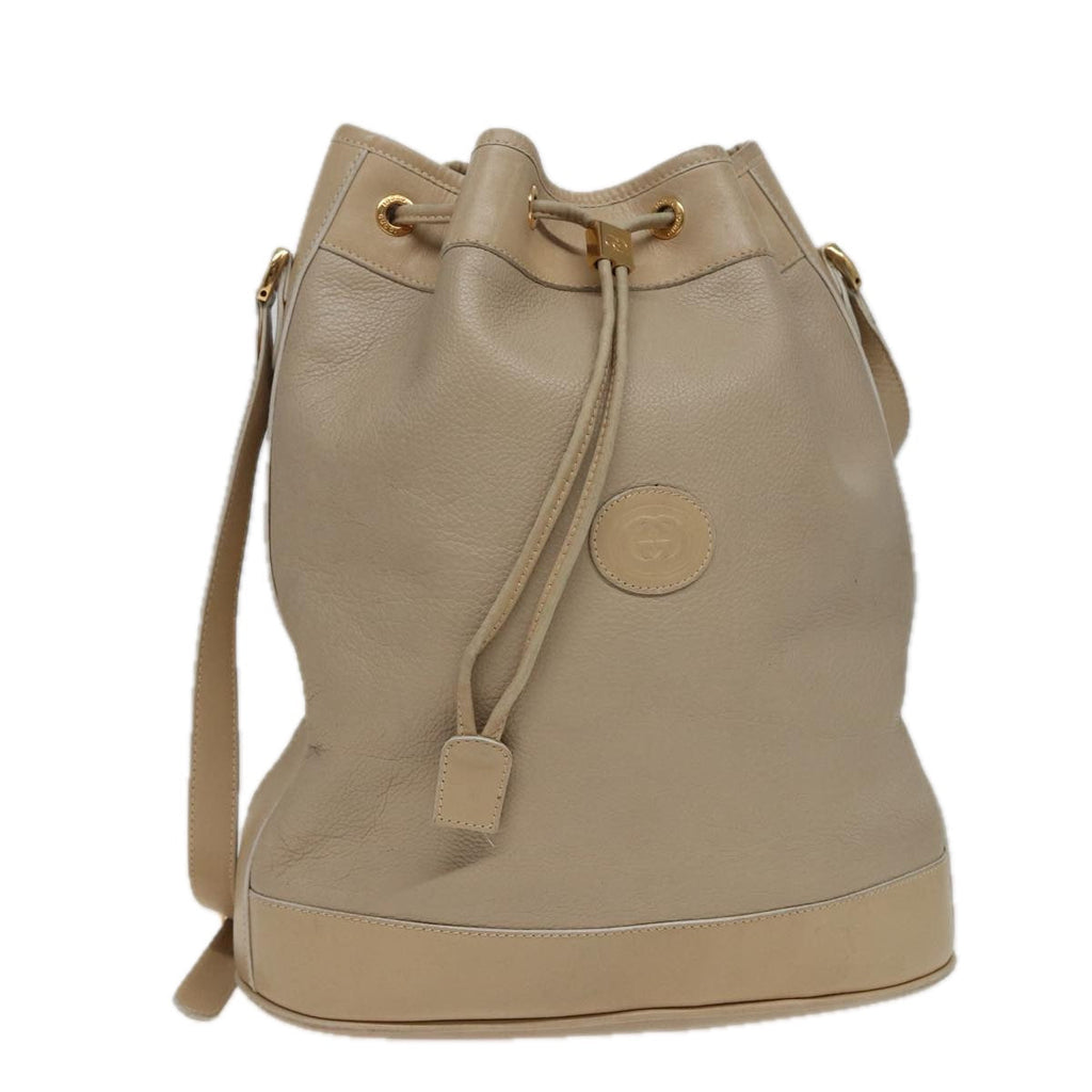 GUCCI Shoulder Bag Leather Beige 001 58 0933 79762