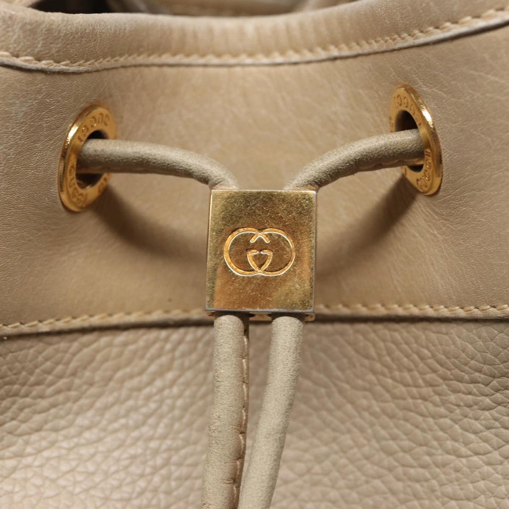 GUCCI Shoulder Bag Leather Beige 001 58 0933 79762