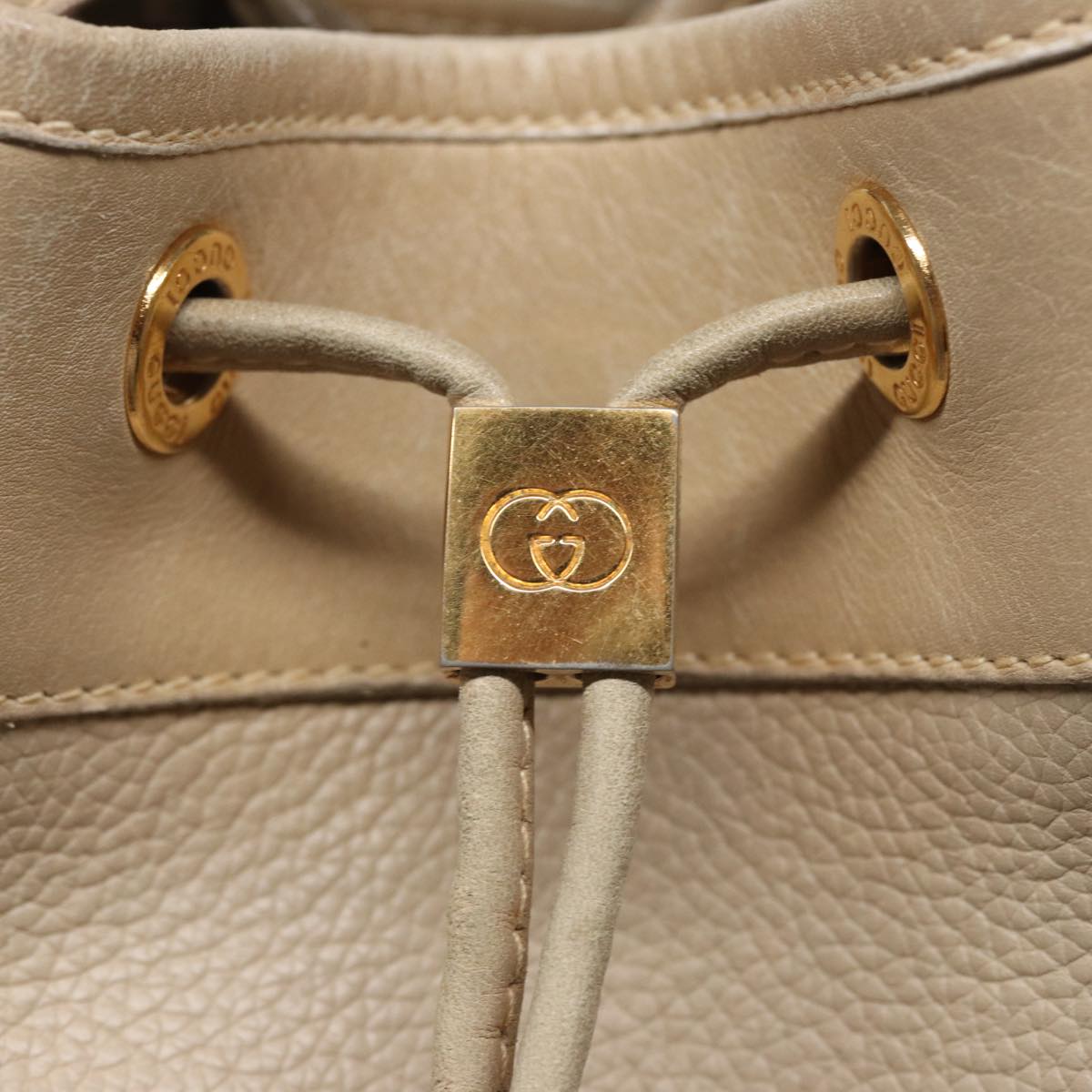 GUCCI Shoulder Bag Leather Beige 001 58 0933 79762