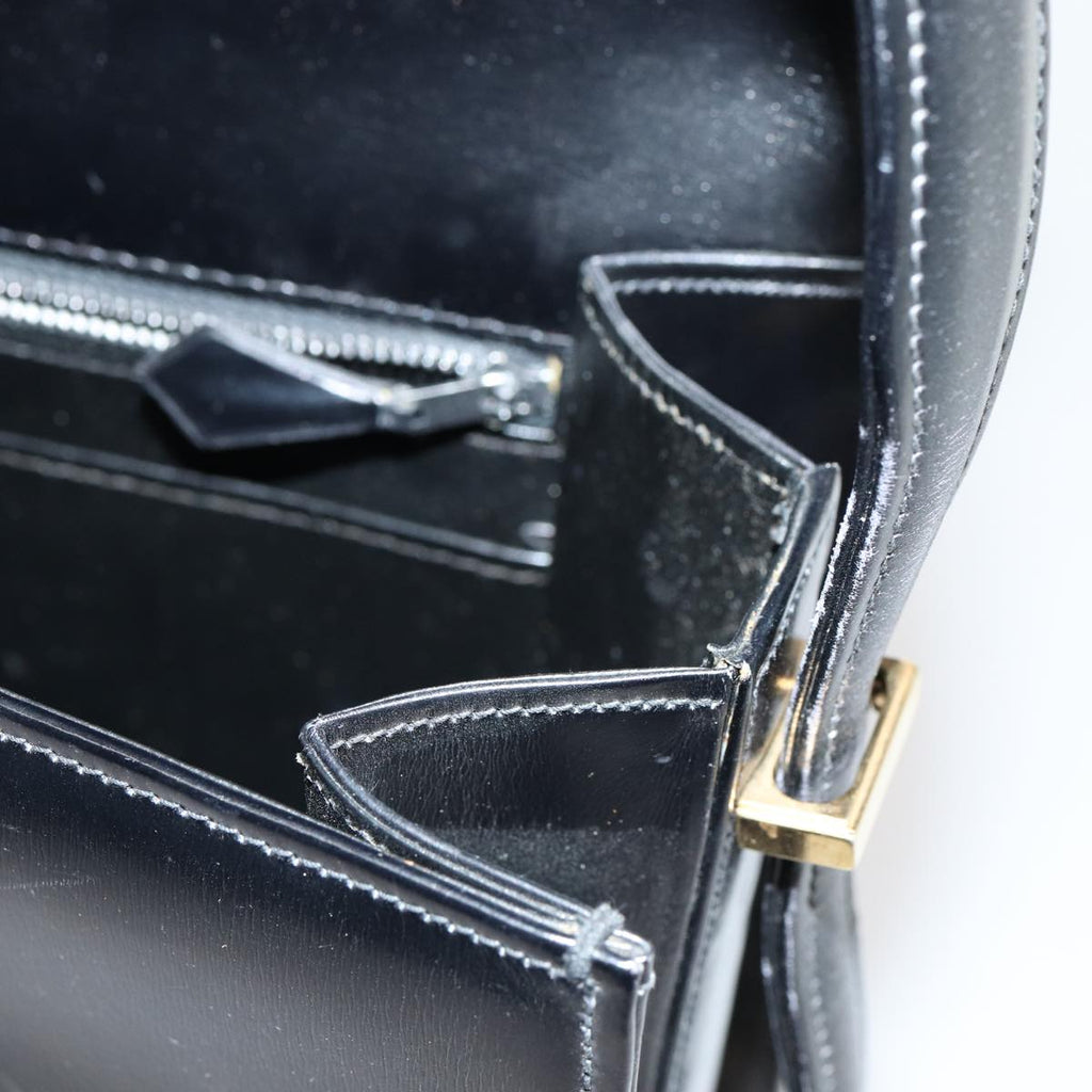 GUCCI Hand Bag Leather Black 79763