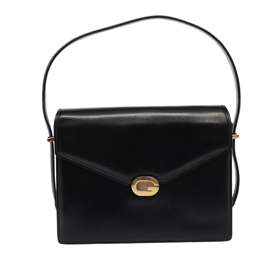 GUCCI Hand Bag Leather Black 79763