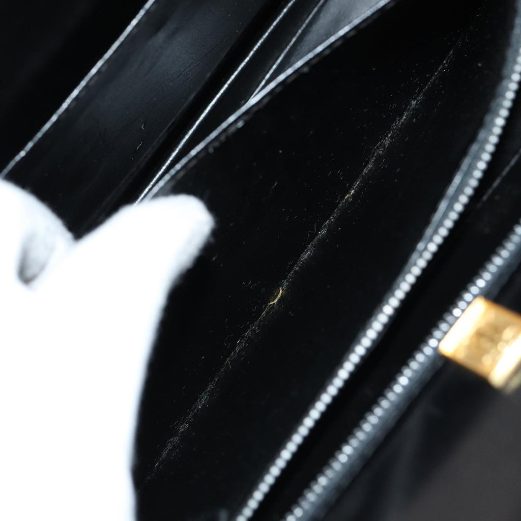 GUCCI Hand Bag Leather Black 79763