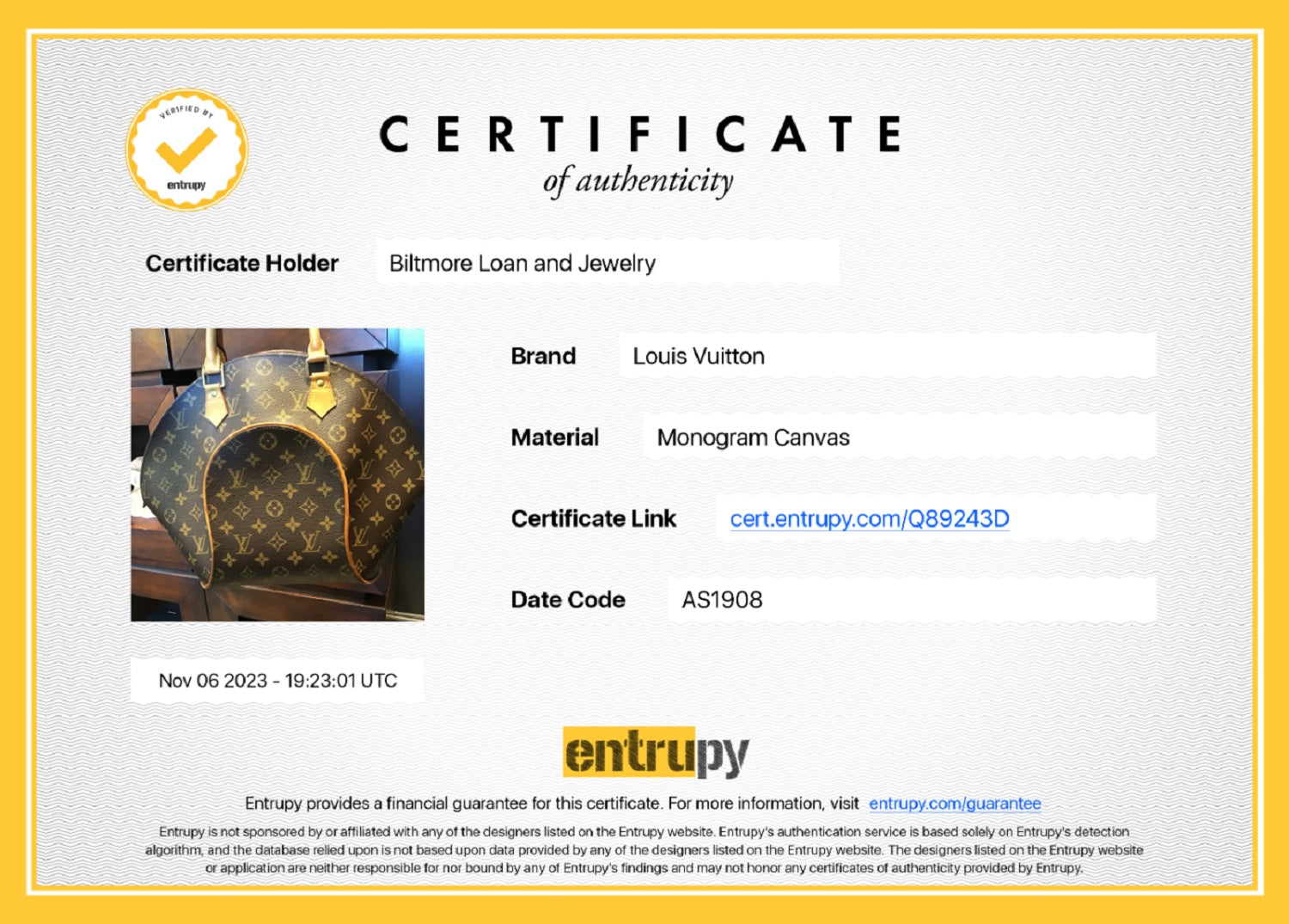 Louis Vuitton 1998 Monogram Ellipse MM Handbag