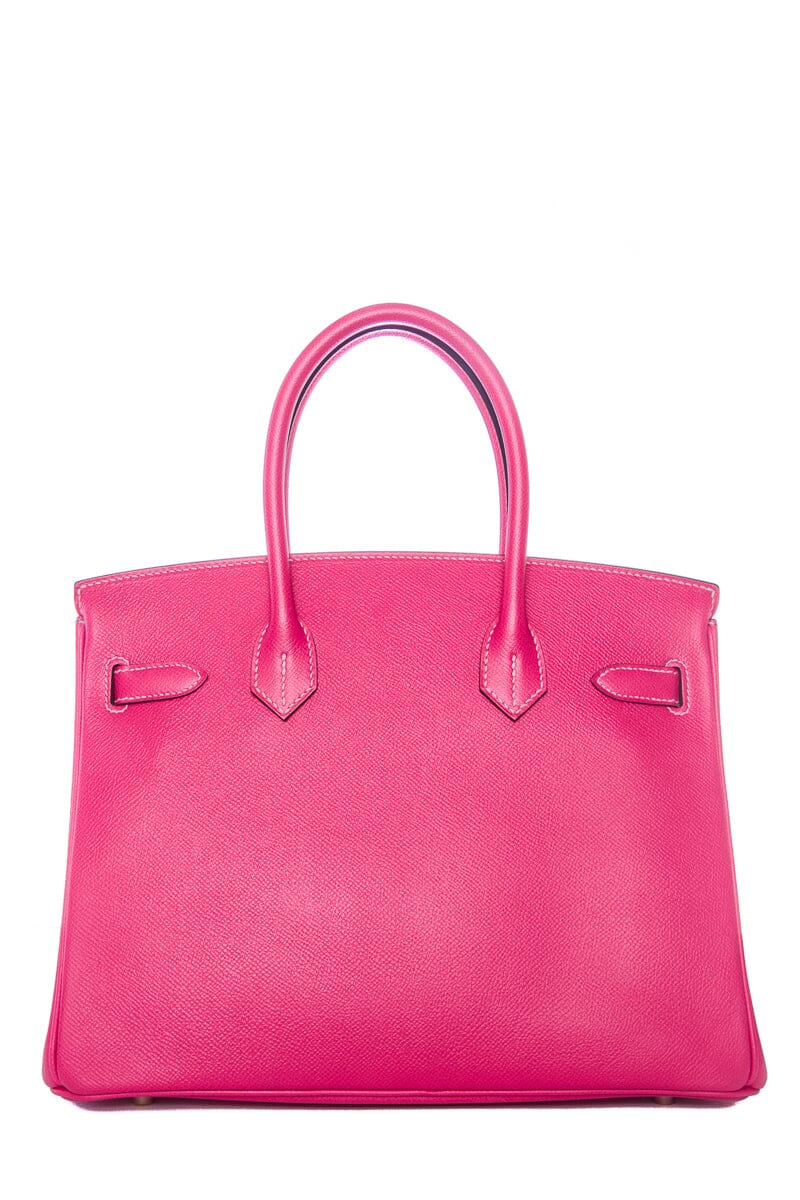 HermÃƒÆ’Ã‚Â¨s Birkin 30cm  Rose Tyrien/ Anemone  Epsom GHW Handbag