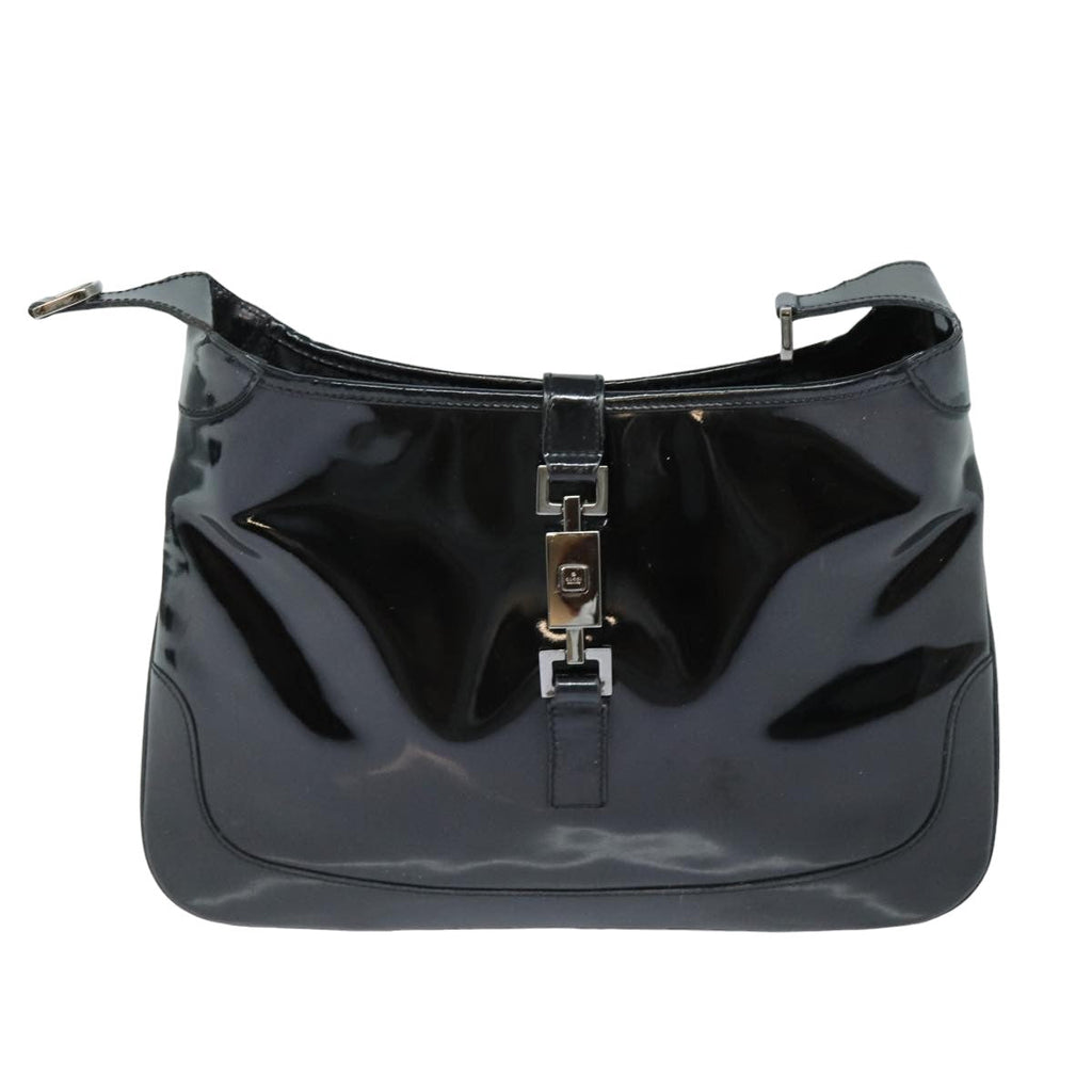 GUCCI Jackie Shoulder Bag Enamel Black 001 4272 79821