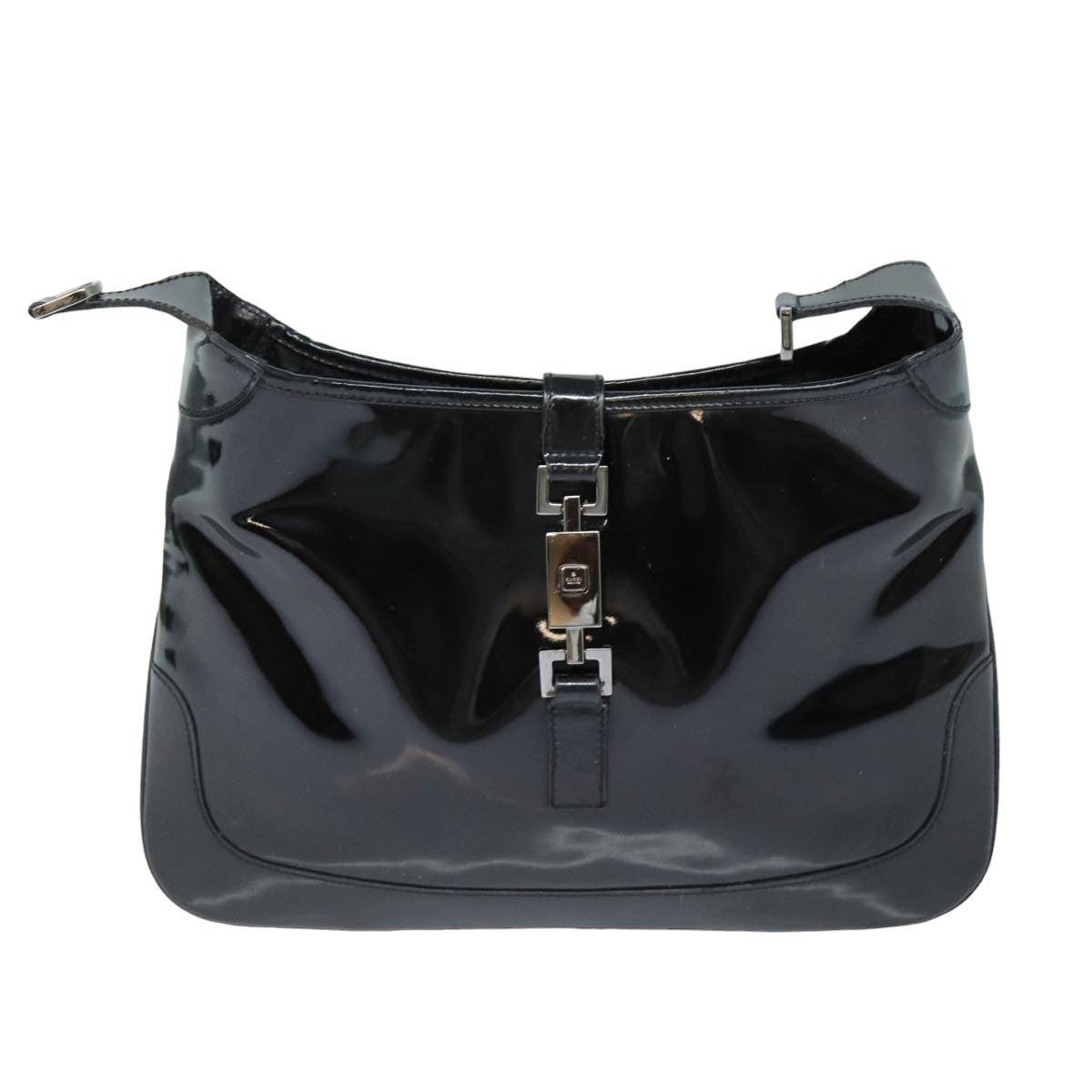 GUCCI Jackie Shoulder Bag Enamel Black 001 4272 79821