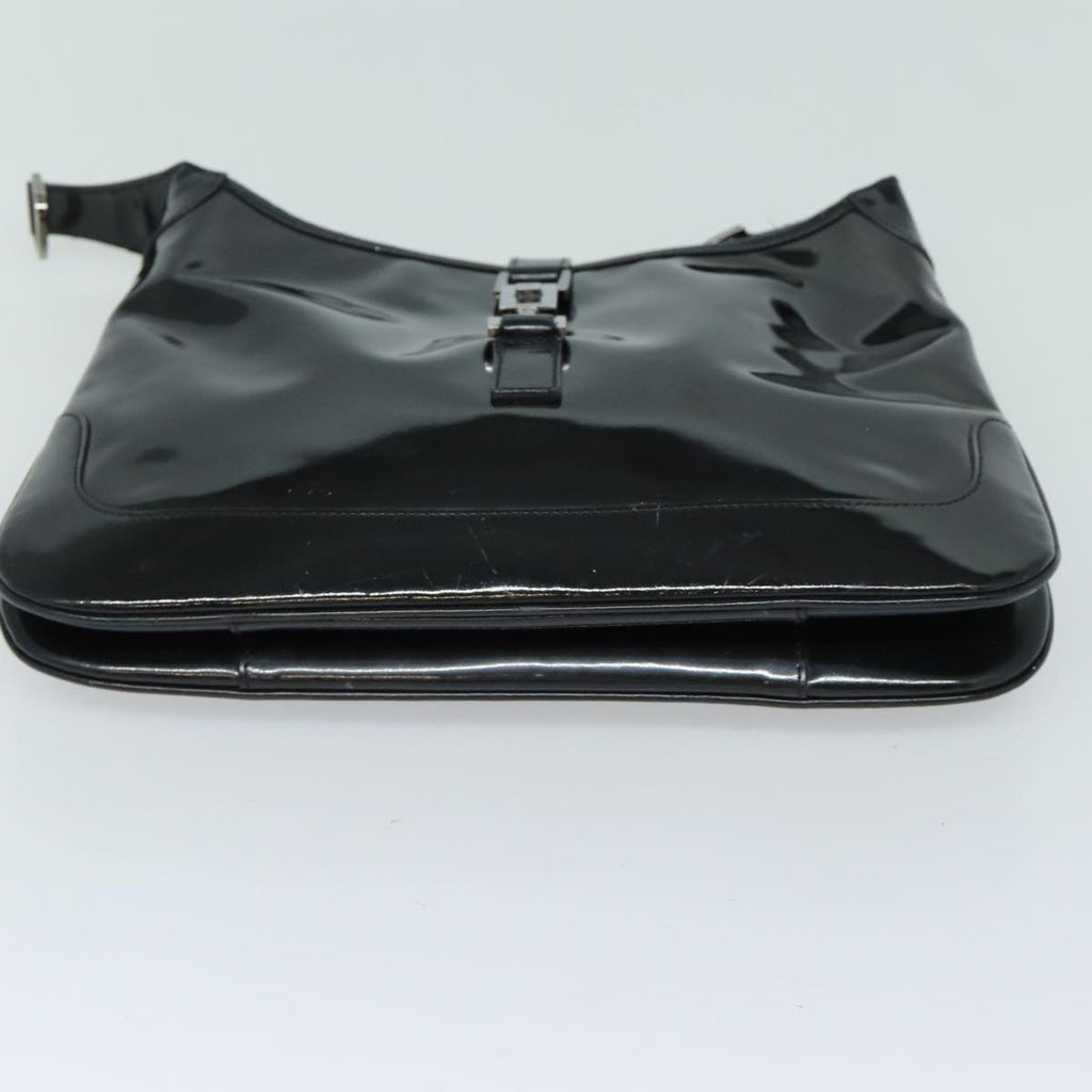 GUCCI Jackie Shoulder Bag Enamel Black 001 4272 79821