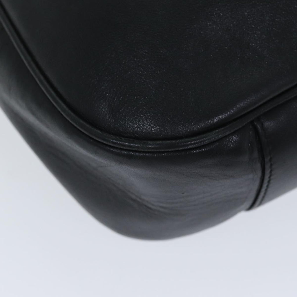 GUCCI Bamboo Hand Bag Leather 2way Black 79903