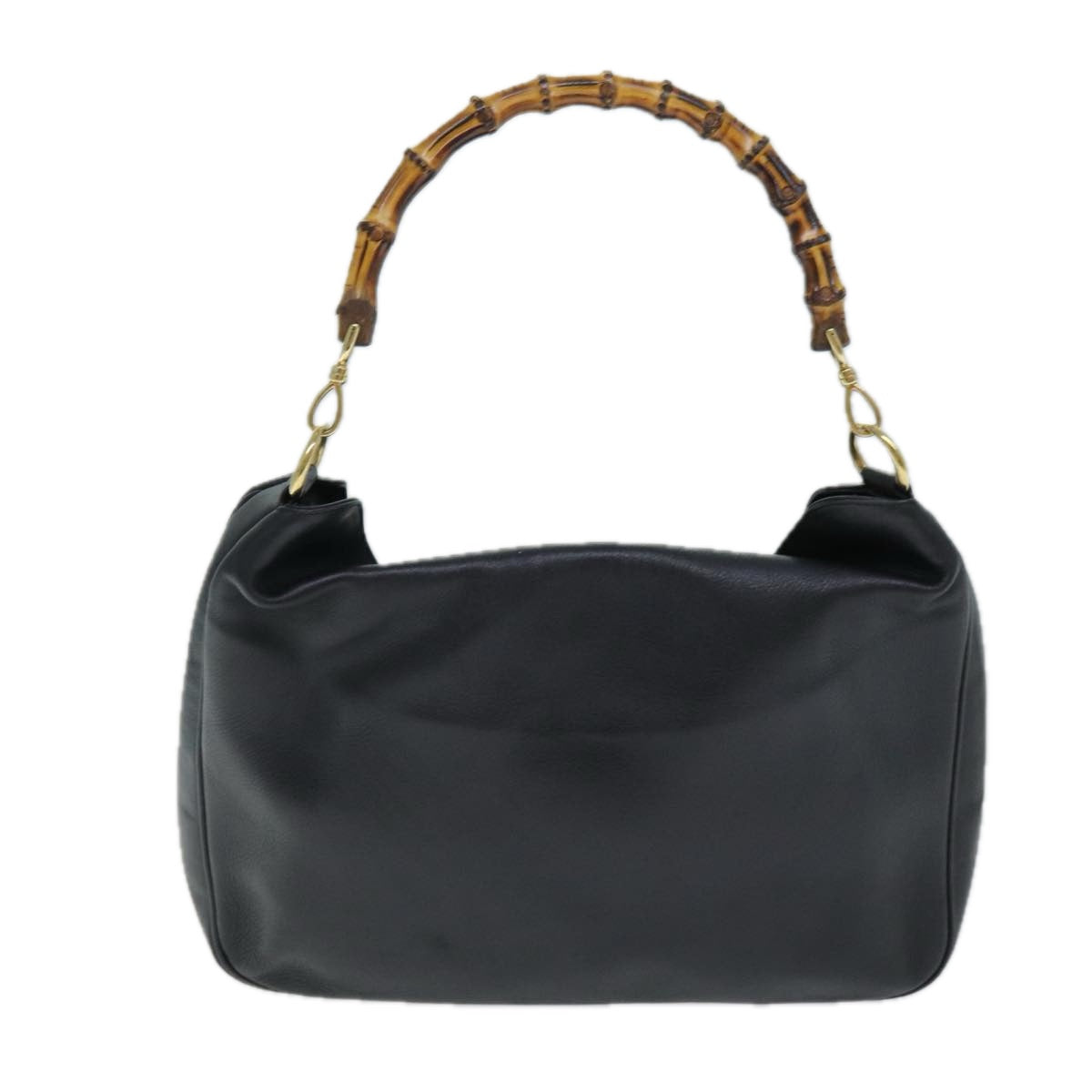 GUCCI Bamboo Hand Bag Leather 2way Black 79903