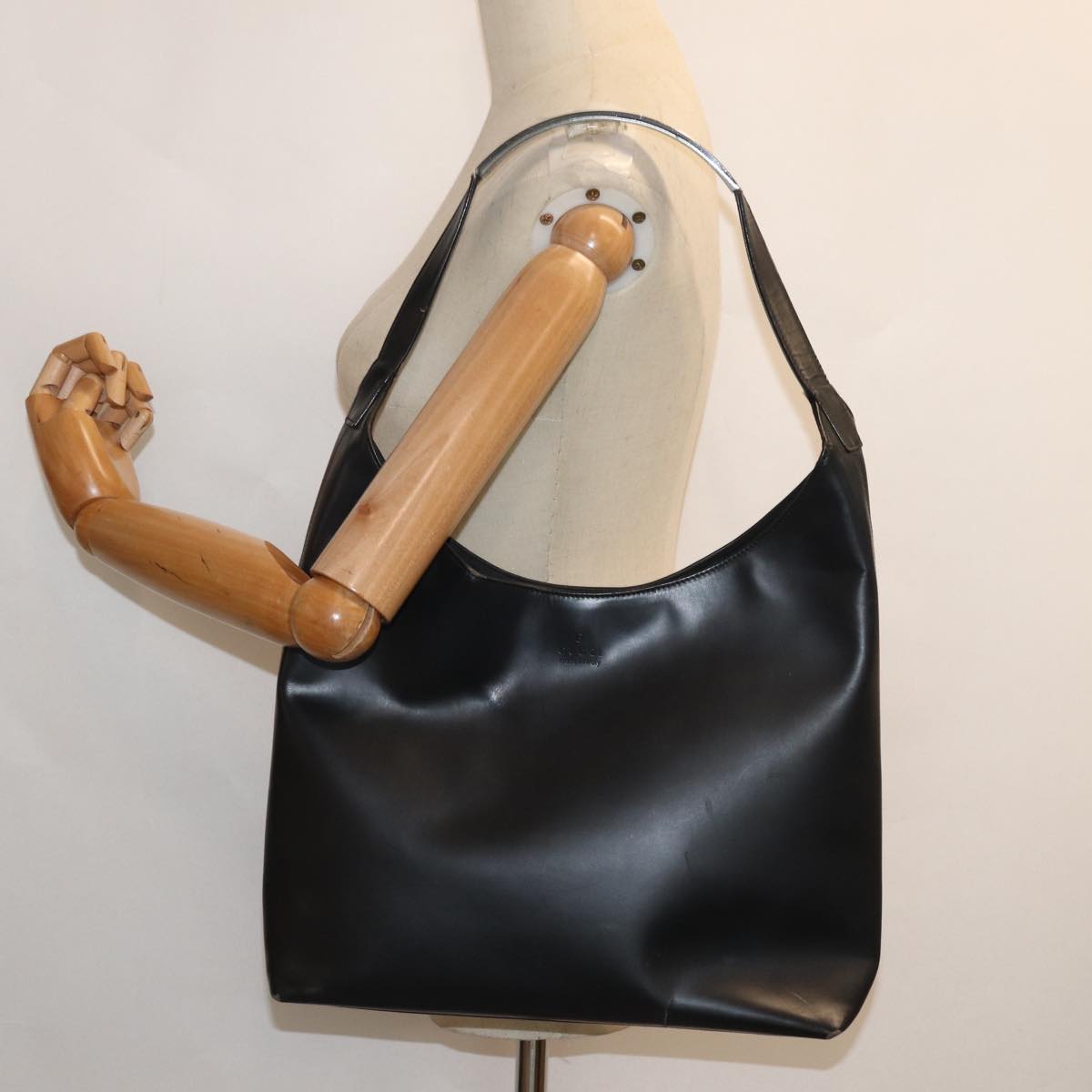 GUCCI Shoulder Bag Leather Black 001 3297 79909