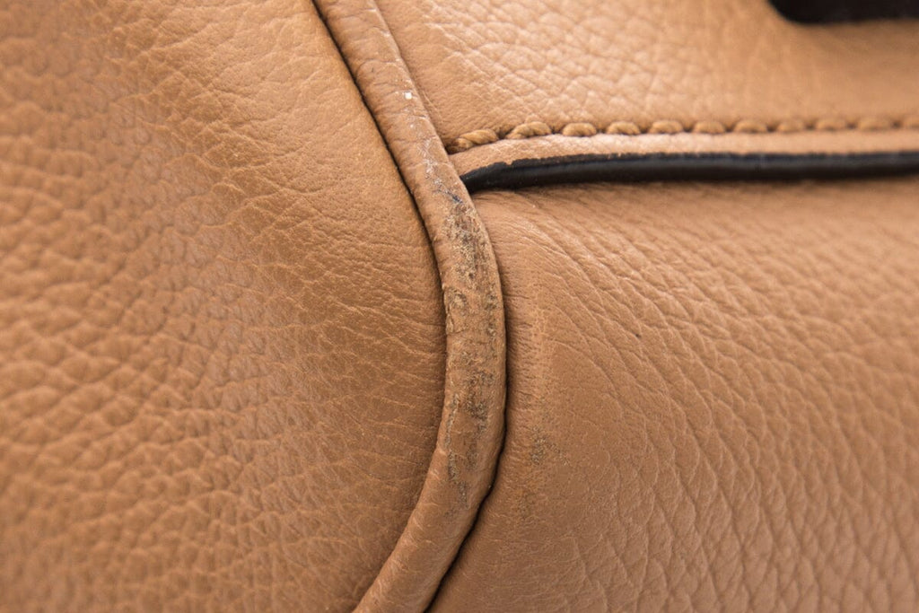 Versace Brown La Medusa Flap Leather Tote