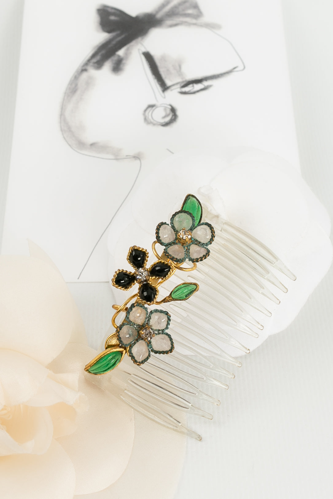 Peigne bijou en pÃƒÆ’Ã‚Â¢te de verre