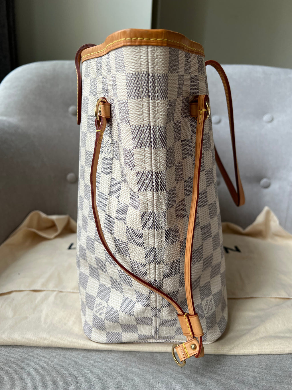 Louis Vuitton Neverfull MM  Damier Azur (RRP £1,410)