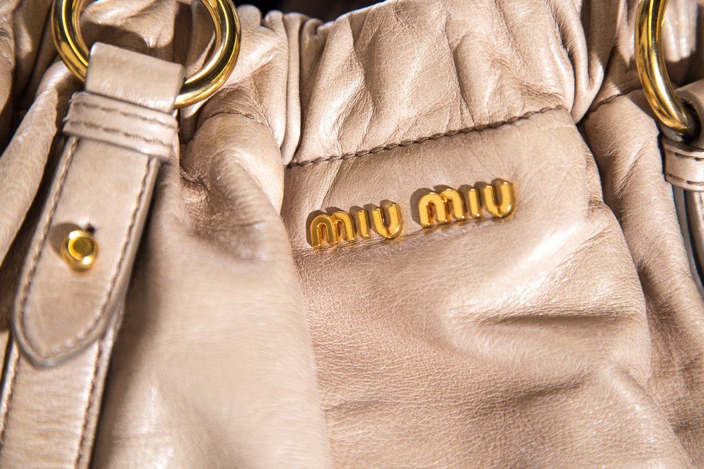 Miu Miu Taupe Handle Bag