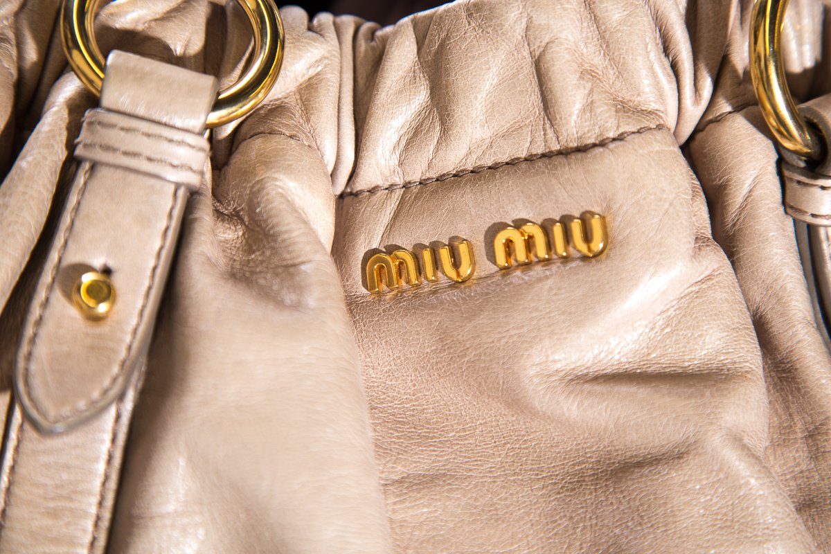 Miu Miu Taupe Handle Bag