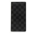 Louis Vuitton Damier Graphite Portefolio Brother Long Wallet N62665 Black PVC Leather Men LOUIS VUITTON