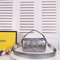 FI Baguette Chain MiGLAMI MeGLAMIum Silver Bag For Woman 26cm/10in