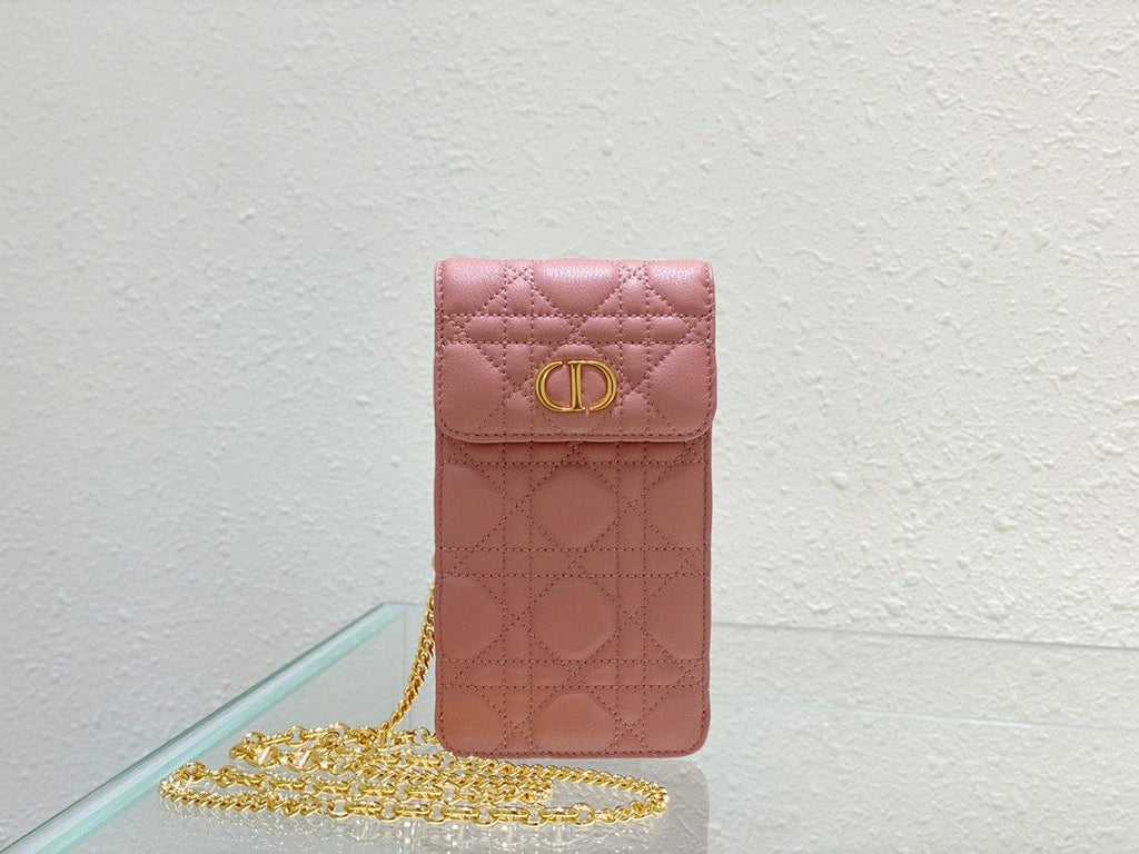 GLAMI Caro Phone Holder With Chain Pink, For Women, WomenÃ¢â‚¬â„¢s Handbags 7.5in/18.5cm CD S5105UWHC_M50P