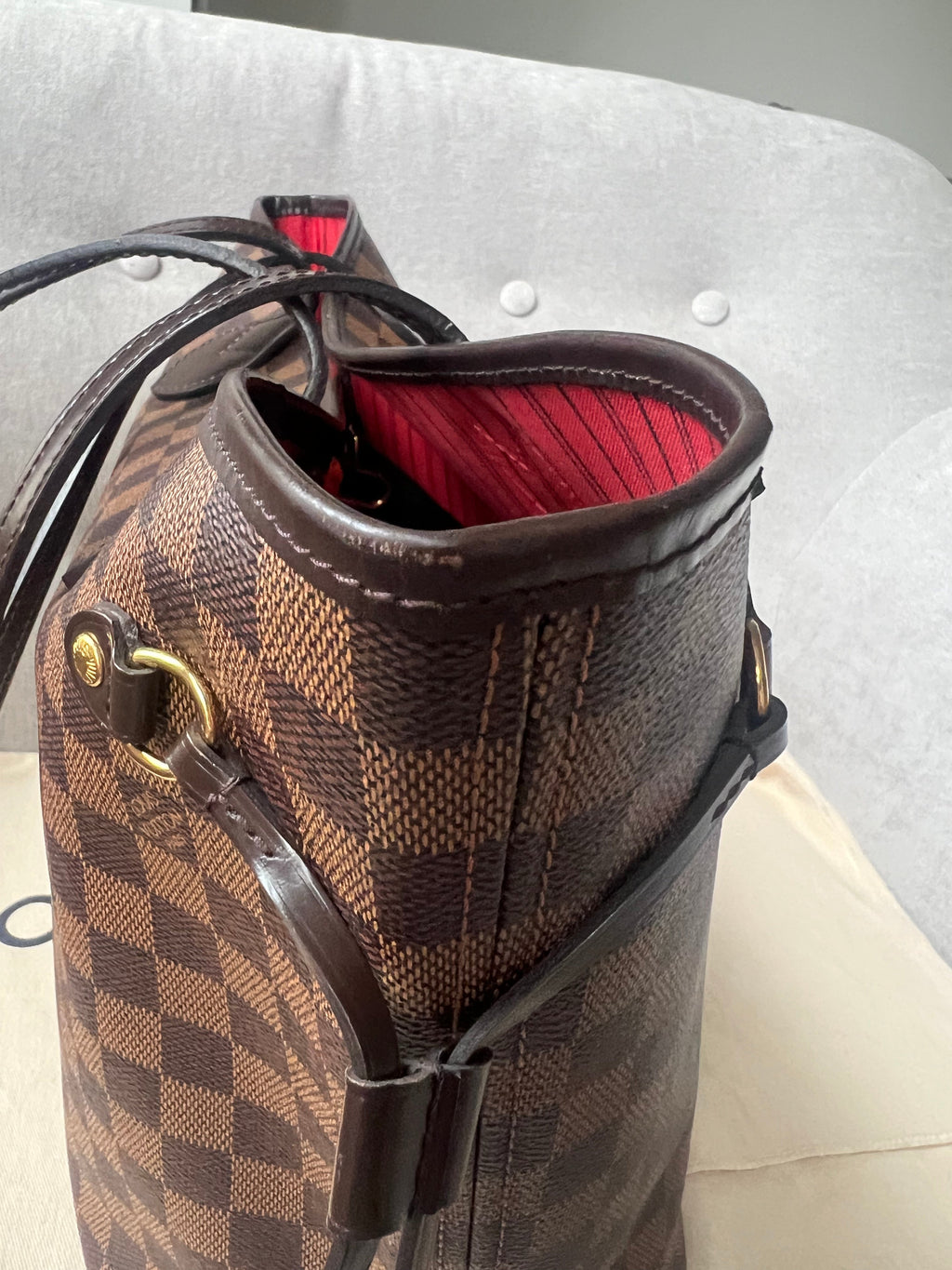 Louis Vuitton Neverfull MM Damier Ebene Cherry Interior (RRP £1,410)