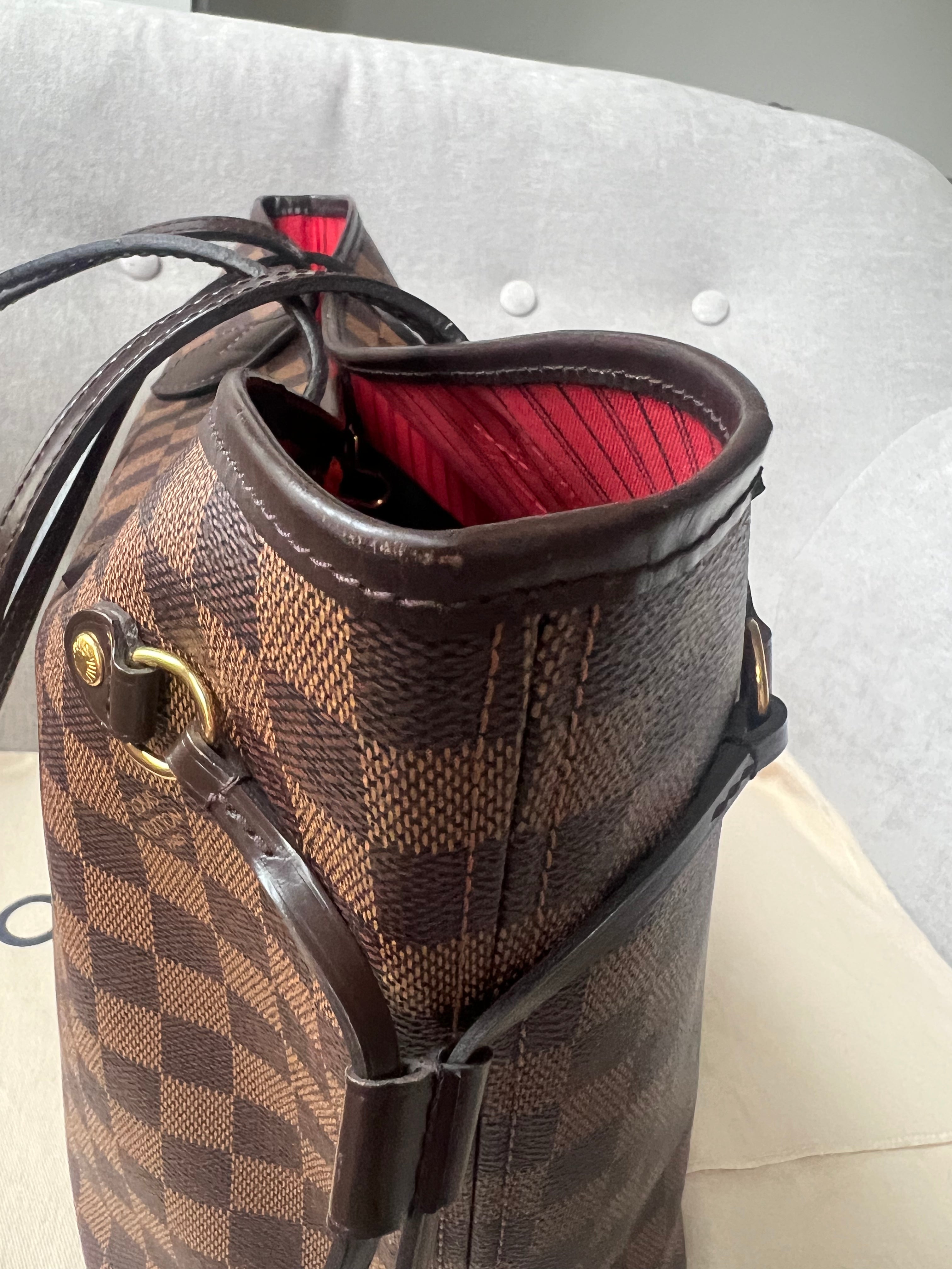 Louis Vuitton Neverfull MM Damier Ebene Cherry Interior (RRP £1,410)