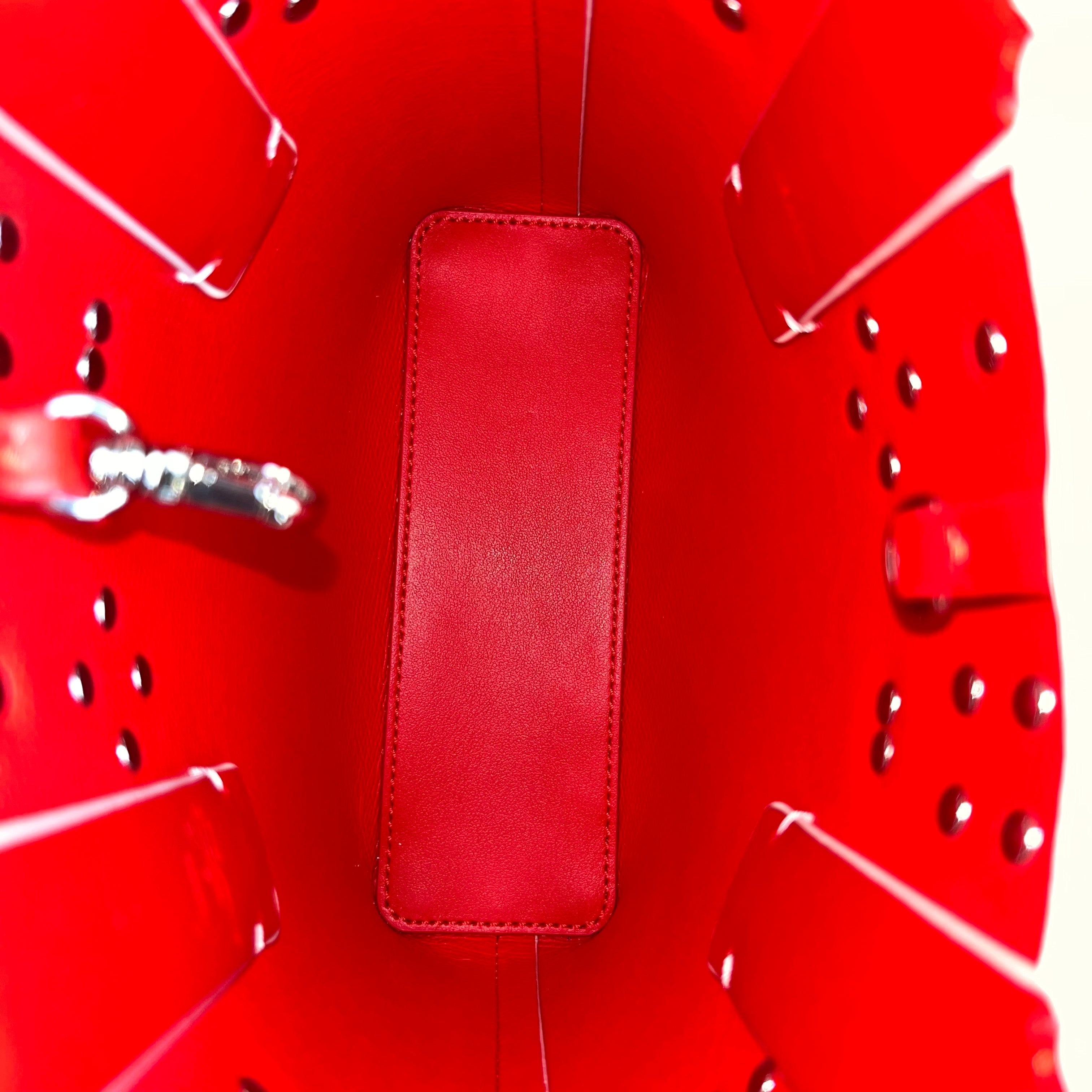 CHRISTIAN LOUBOUTIN North South Cabata Mini Calfskin Empire Spike Studded Tote