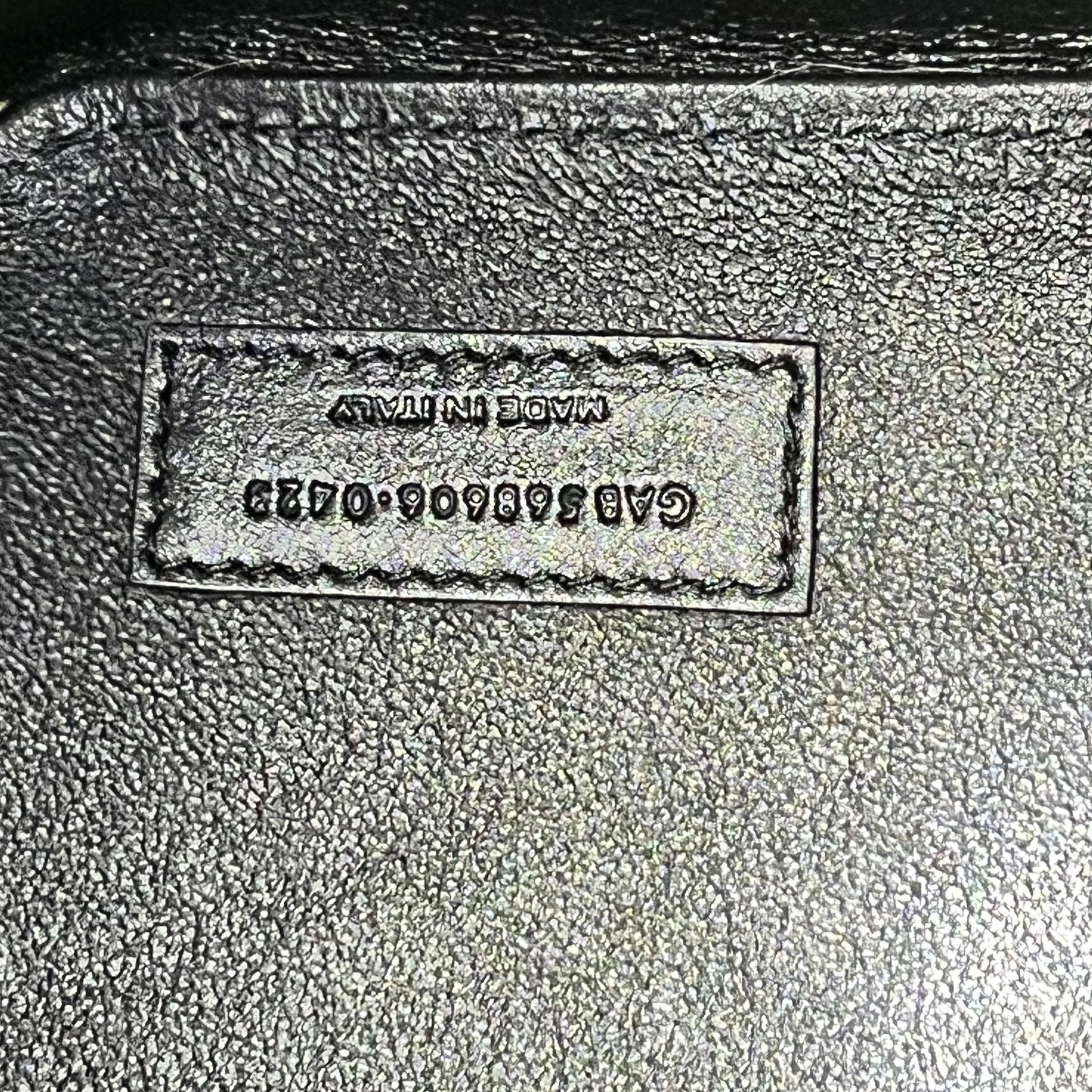 SAINT LAURENT Spazzolato Le Monogram Drawstring Bucket Bag