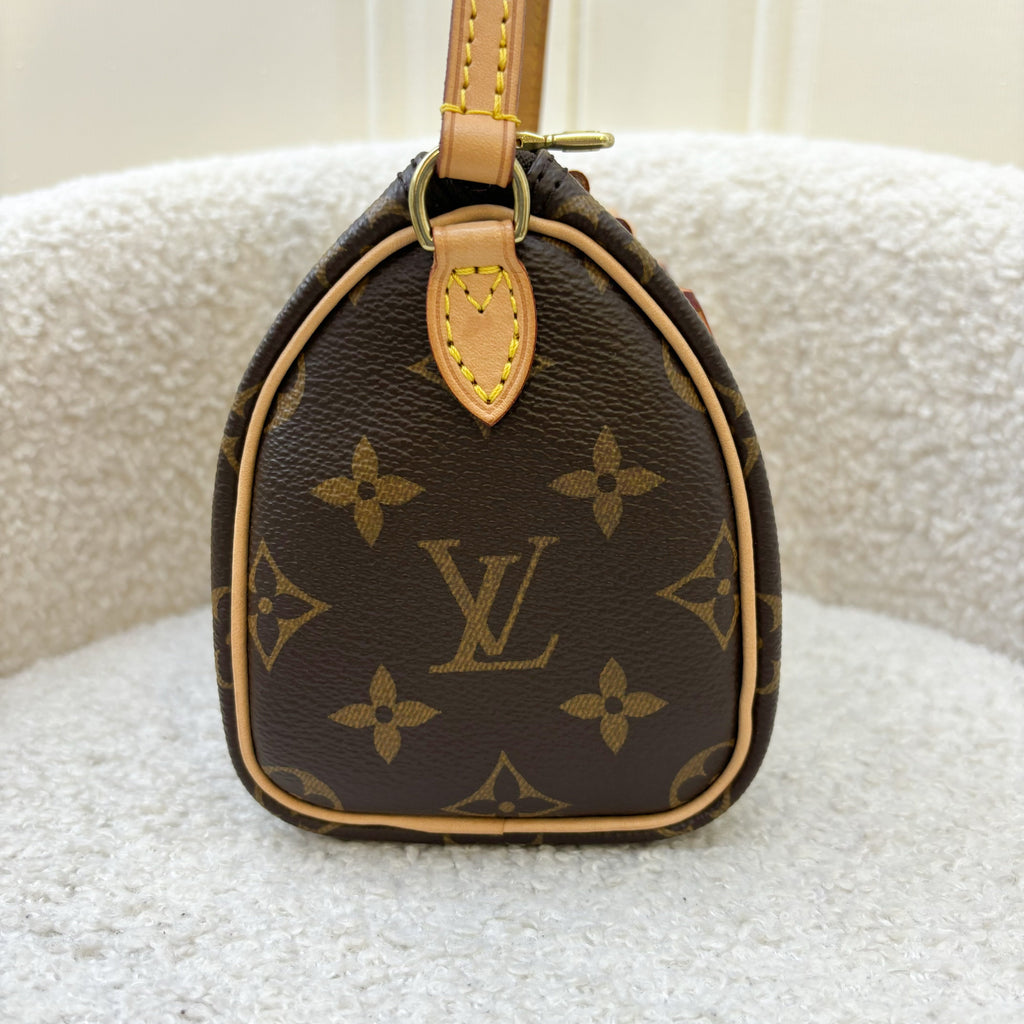 LV Nano Speedy in Monogram Canvas GHW (Non-detachable Strap Version)
