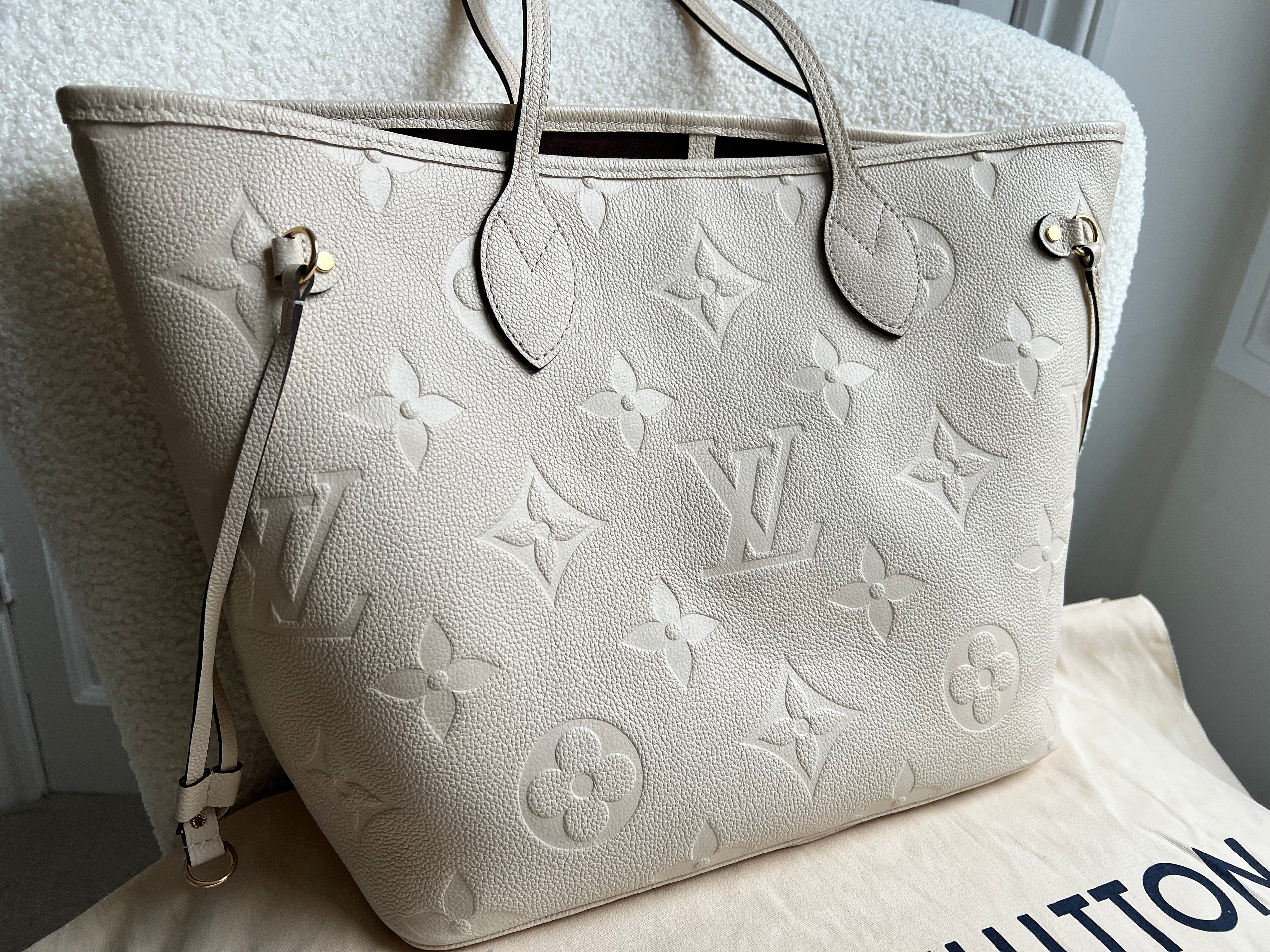 Louis Vuitton Neverfull MM Creme Empreinte (RRP £1,940)