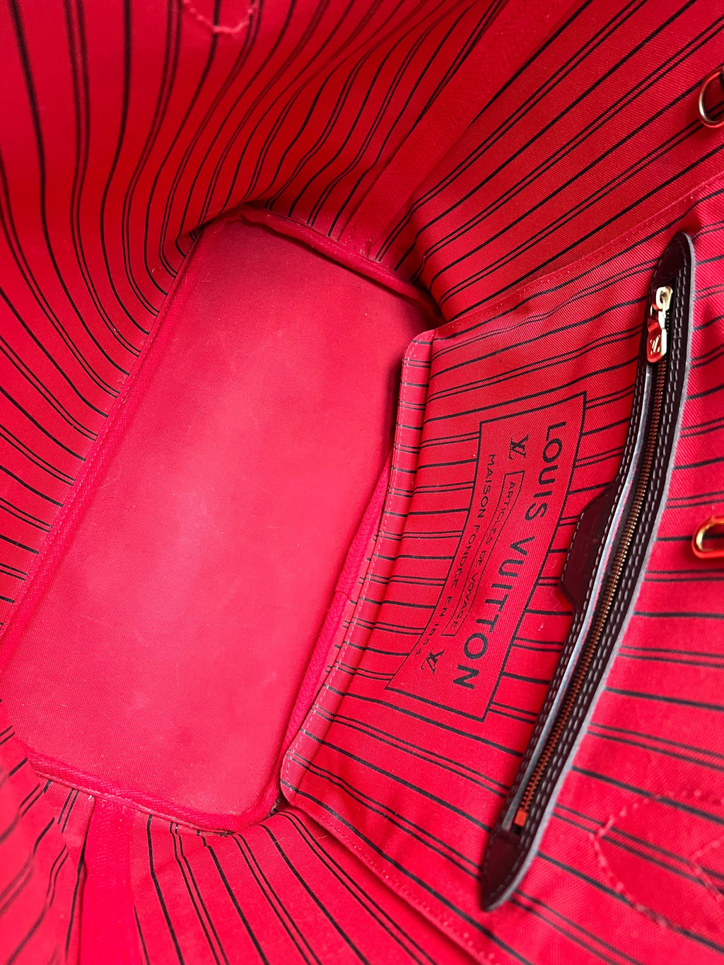Louis Vuitton Neverfull MM Damier Ebene Cherry Interior (RRP £1,410)