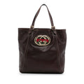 Brown Gucci Dialux Britt Tote