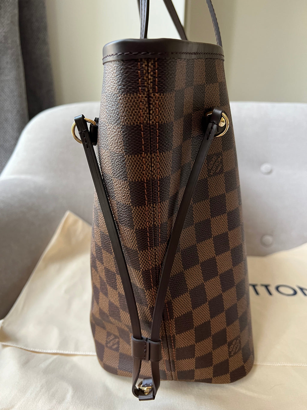 Louis Vuitton Neverfull MM Damier Ebene Cherry Interior (RRP £1,410)