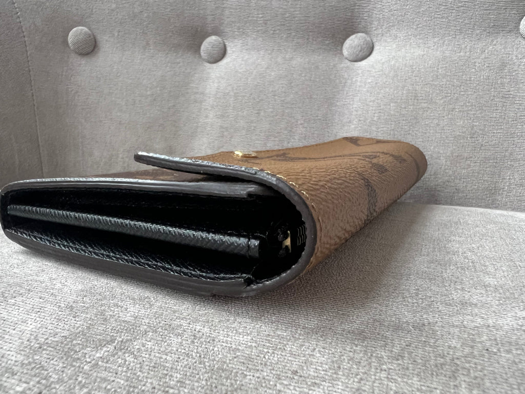 Louis Vuitton Sarah Wallet in reverse Monogram and Brown (RRP £550)