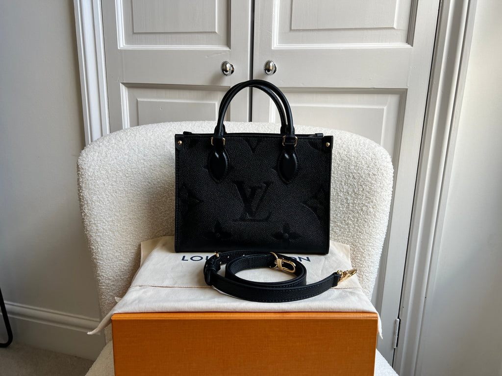 Louis Vuitton On the Go Black PM Empreinte (RRP £2,420)