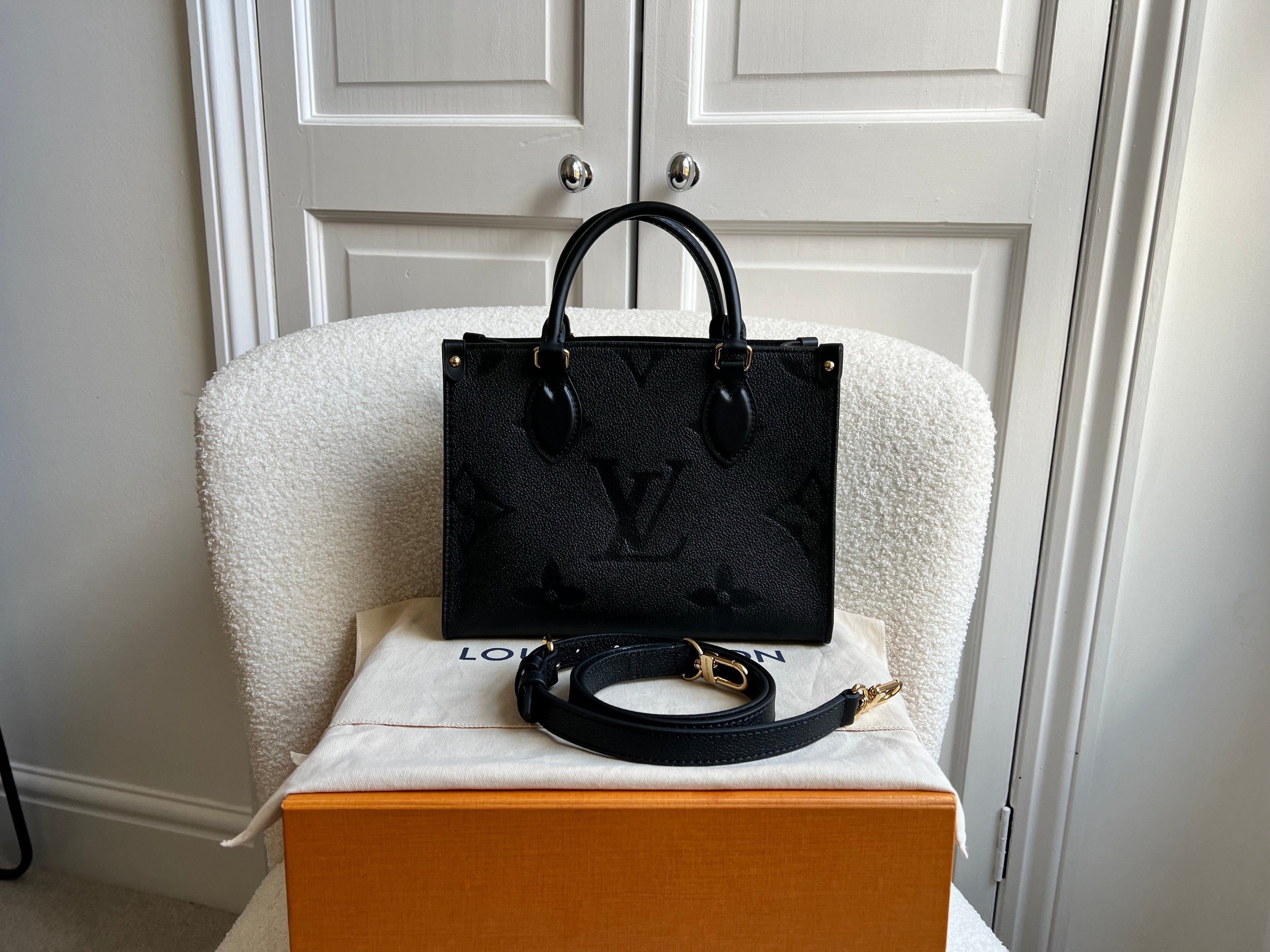 Louis Vuitton On the Go Black PM Empreinte (RRP £2,420)